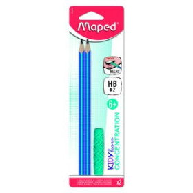 Lápices de grafito LAPIZ de GRAFITO MAPED KIDY LEARN CONCENTRACION - HB BLISTER de 2