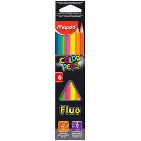 Lápices flúor LAPIZ FLUOR MAPED COLOR PEPS FLUO estuche de 6