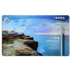 Lápices de colores LAPIZ LYRA GRADUATE AQUARELL ESTUCHE METAL de 36