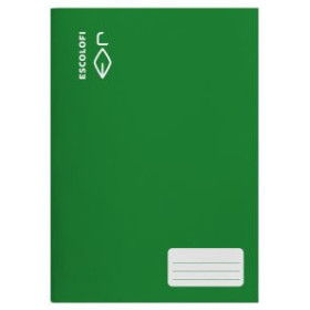 Libretas grapadas tapa blanda LIBRETA ESCOLOFI A4 32h CUADRIC.3x3 70g CABEZA Y PIE VERDE