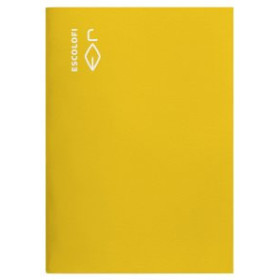 Libretas grapadas tapa blanda LIBRETA ESCOLOFI Fº 50h CUADRIC.3x3 70g PAUTA C/MARGEN AMARILLO
