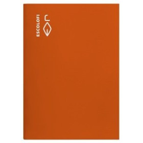 Libretas grapadas tapa blanda LIBRETA ESCOLOFI Fº 50h CUADRIC.8x8 70g NARANJA