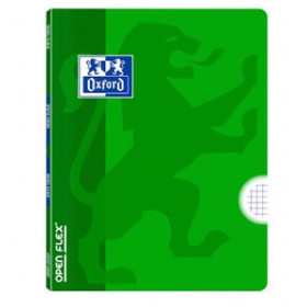 Libretas grapadas tapa PP LIBRETA GRAPADA OXFORD SCHOOL OPENFLEX A4 48h CUADRIC.4x4 VERDE