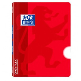 Libretas grapadas tapa PP LIBRETA GRAPADA OXFORD SCHOOL OPENFLEX A4 48h LISO ROJO