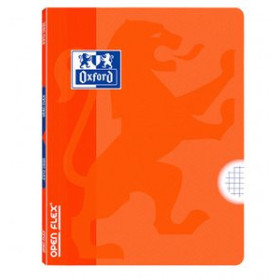 Libretas grapadas tapa PP LIBRETA GRAPADA OXFORD SCHOOL OPENFLEX A4 48h 90g CUADRIC.4x4 NARANJA