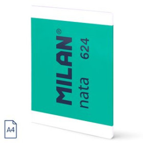 Libretas grapadas tapa blanda LIBRETA MILAN NATA 624 since 1918 A4 48h LISO 95g VERDE
