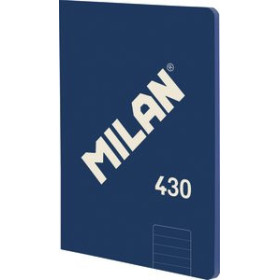 Libretas grapadas tapa blanda LIBRETA MILAN 430 serie 1918 A5 48h ENCOLADA HORIZONTAL 95g AZUL