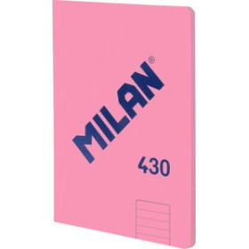 Libretas grapadas tapa blanda LIBRETA MILAN 430 serie 1918 A5 48h ENCOLADA HORIZONTAL 95g ROSA