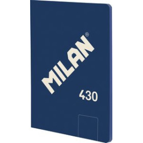 Libretas grapadas tapa blanda LIBRETA MILAN 430 serie 1918 A5 48h ENCOLADA LISO 95g AZUL