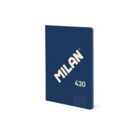 Libretas grapadas tapa blanda LIBRETA MILAN 430 since 1918 A6 48h ENCOLADA CUADRIC.5x5 95g AZUL