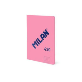 Libretas grapadas tapa blanda LIBRETA MILAN 430 since 1918 A6 48h ENCOLADA CUADRIC.5x5 95g ROSA