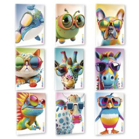 Libretas grapadas tapa blanda LIBRETA MITAMA COLECCION ANIMAL A4 42h 80g CUADRIC. 5x5 SURTIDO