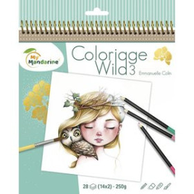 Libros de Regalo LIBRO DE COLOREAR AVENUE MANDARINE COLORIAGE WILD 3 250g 28h