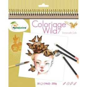 Libros de Regalo LIBRO DE COLOREAR AVENUE MANDARINE COLORIAGE WILD 7 250g 28h
