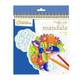 Libros de Regalo LIBRO DE COLOREAR AVENUE MANDARINE MANDALA MONSTRUOS 160g 36h