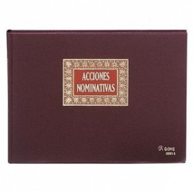 Libro de contabilidad LIBRO REGISTRO SOCIOS DOHE Fº APAISADO 100H ACCIONES NOMINATIVAS