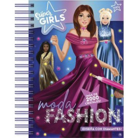 Juegos educativos LIBRO SUPER GIRLS MODA FASHION DISEÑA CON DIAMANTES