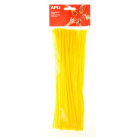 Varitas flexibles (limpia pipas) LIMPIA PIPAS VARILLA APLI AMARILLO 30 cm. BOLSA de 50