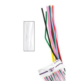 Varitas flexibles (limpia pipas) LIMPIA PIPAS VARILLA BLANCO 30 CMS. BOLSA DE 40