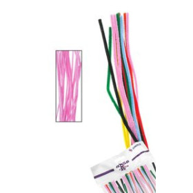 Varitas flexibles (limpia pipas) LIMPIA PIPAS VARILLA ROSA 30 CMS. BOLSA DE 40