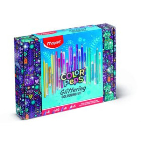 Varios MALETIN MAPED KIT DE COLOREADO GLITTERING 31pz
