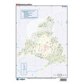 Mapas mudos MAPA MUDO EDIGOL COLOR POLITICO COMUNIDAD DE MADRID