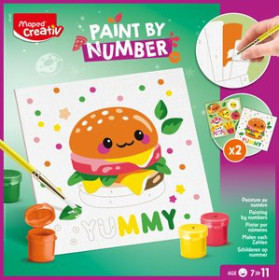 Juegos educativos MAPED CREATIVE PINTA POR NUMERO KAWAI FOOD YUMMY