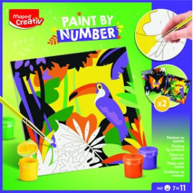 Juegos educativos MAPED CREATIVE PINTA POR NUMERO LORO/MARIPOSA