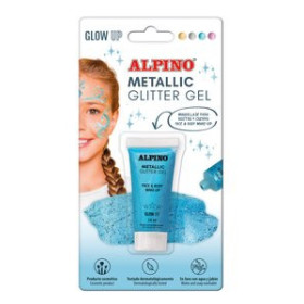 Maquillaje MAQUILLAJE ALPINO GLITTER GEL METALICO AZUL BLISTER DE 1