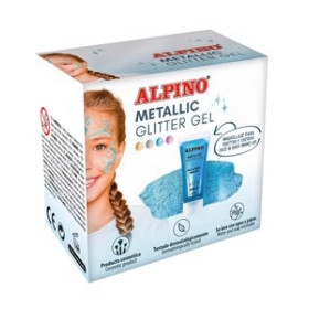 Maquillaje MAQUILLAJE ALPINO GLITTER GEL METALICO AZUL ESTUCHE DE 6