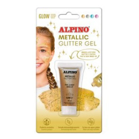 Maquillaje MAQUILLAJE ALPINO GLITTER GEL METALICO ORO BLISTER DE 1