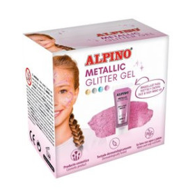 Maquillaje MAQUILLAJE ALPINO GLITTER GEL METALICO ROSA ESTUCHE DE 6