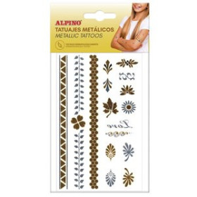 Maquillaje MAQUILLAJE ALPINO TATUAJES TEMPORALES METALICOS ORO Y PLATA