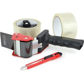 Dispensadores de cinta de embalaje MAQUINA PRECINTAR RAPESCO 960 (incluye 2 rollos transparente+cuter)