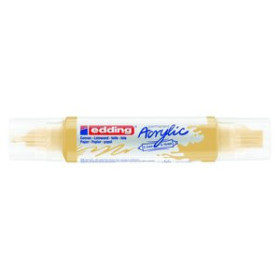 Marcadores permanentes MARCADOR ACRYLIC EDDING 5400 3D DOBLE PUNTA (2-3/5-10 mm) AMARILLO PASTEL