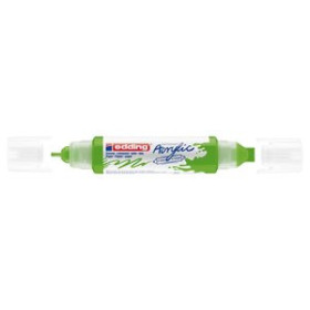 Marcadores permanentes MARCADOR ACRYLIC EDDING 5400 3D DOBLE PUNTA (2-3/5-10 mm) VERDE LIMON