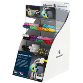 Marcadores permanentes MARCADOR ACRYLIC SCHNEIDER PAINT-IT 310 CONICO (2 mm) EXPOSITOR de 61