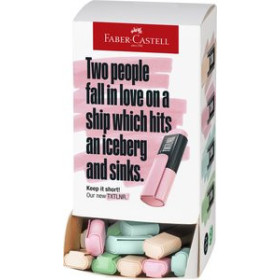 Marcadores flúor (tinta y gel) MARCADOR FLUOR FABER-CASTELL TEXTLINER 1542 PASTEL EXPOSITOR de 60