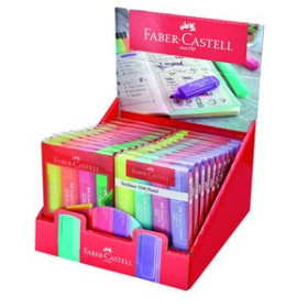 Marcadores flúor (tinta y gel) MARCADOR FLUOR FABER-CASTELL TEXTLINER 1546 ESTUCHE de 4 EXPOSITOR DE 22 (20 + 2 S/C)