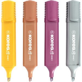 Marcadores flúor (tinta y gel) MARCADOR FLUOR KORES METALIZADOS MME1 CAJA de 4