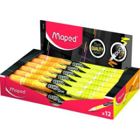 Marcadores flúor (tinta y gel) MARCADOR FLUOR MAPED FLUO DUO AMARILLO/NARANJA CAJA DE 12
