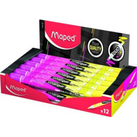 Marcadores flúor (tinta y gel) MARCADOR FLUOR MAPED FLUO DUO AMARILLO/ROSA CAJA DE 12