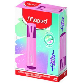 Marcadores flúor (tinta y gel) MARCADOR FLUOR MAPED FLUO GLITTER  ROSA