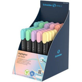 Marcadores flúor (tinta y gel) MARCADOR FLUOR SCHNEIDER JOB PASTEL SURTIDO EXPOSITOR de 85