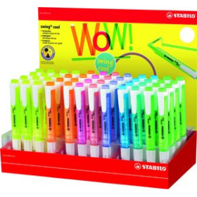 Marcadores flúor (tinta y gel) MARCADOR FLUOR STABILO SWING COOL 275 EXPOSITOR DE 48