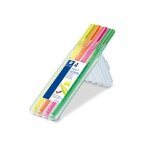 Marcadores flúor (tinta y gel) MARCADOR FLUOR STAEDTLER 362 TRIPLUS TEXTSURFER BOX de 4
