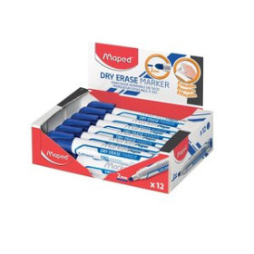 Marcadores de pizarra y flipchart MARCADOR MAPED BORRABLE JUMBO MULTI SUPERFICIE CONICO 2 mm. AZUL