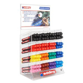 Marcadores permanentes MARCADOR PERMANENTE EDDING  300 CONICO EXPOSITOR de 96