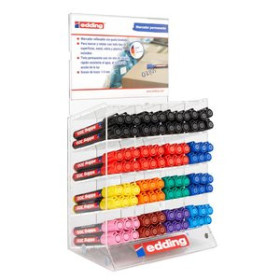 Marcadores permanentes MARCADOR PERMANENTE EDDING  330 BISELADO EXPOSITOR de 96