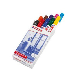 Marcadores permanentes MARCADOR PERMANENTE EDDING 3000 CONICO COLORES SURTIDOS estuche de 10